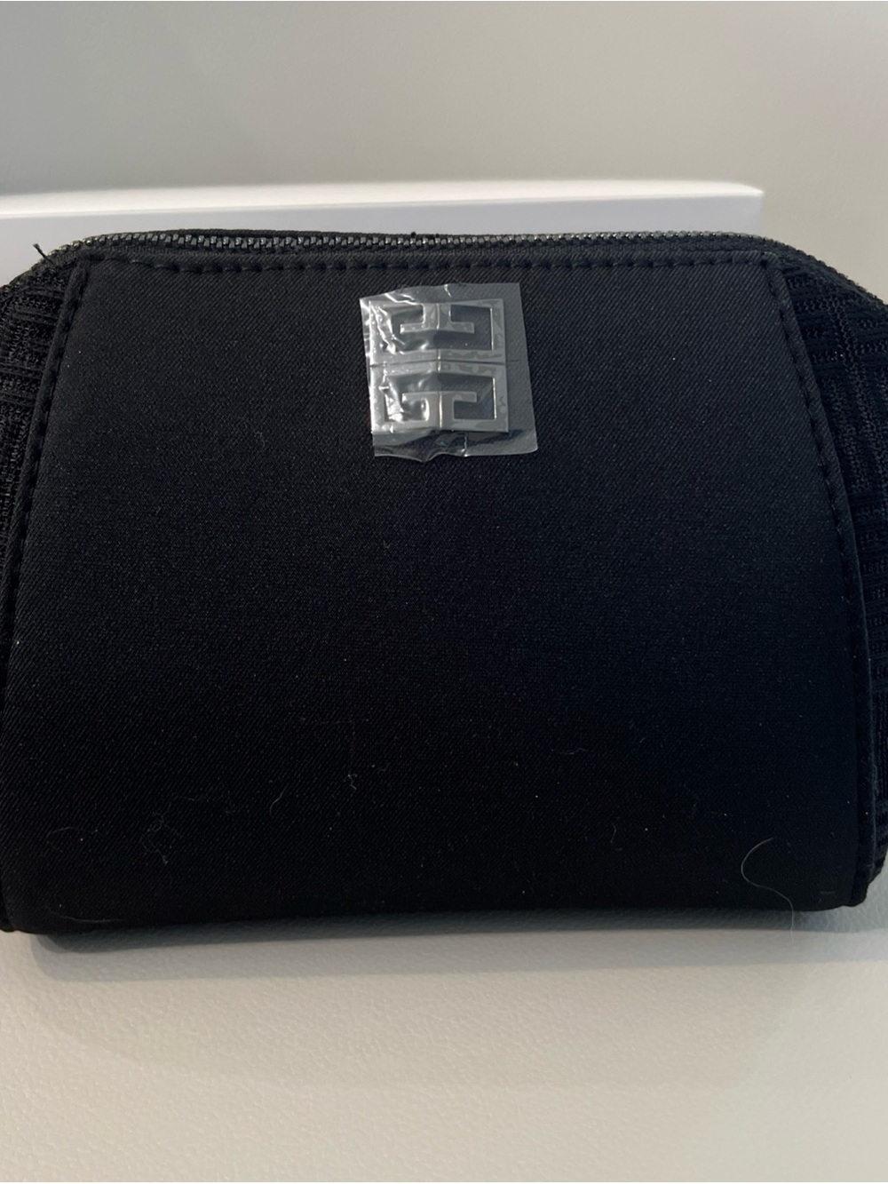 NIB Givenchy 4G Iconic Black Pouch Cosmetic Bag Clutch + Gift Box 7.5x5.5x4”